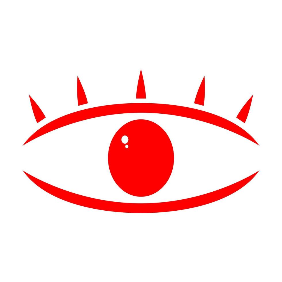 Eye on white background vector