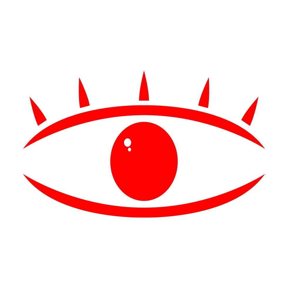 Eye on white background vector