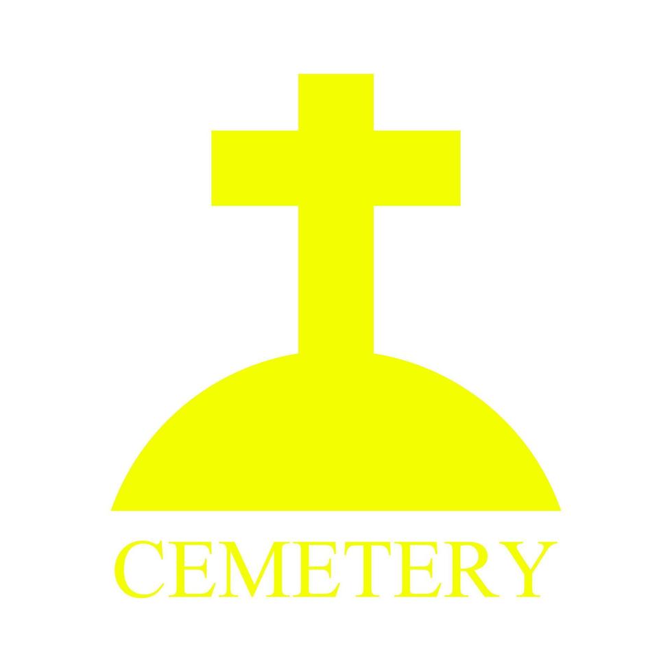 Cemetery on white background vector