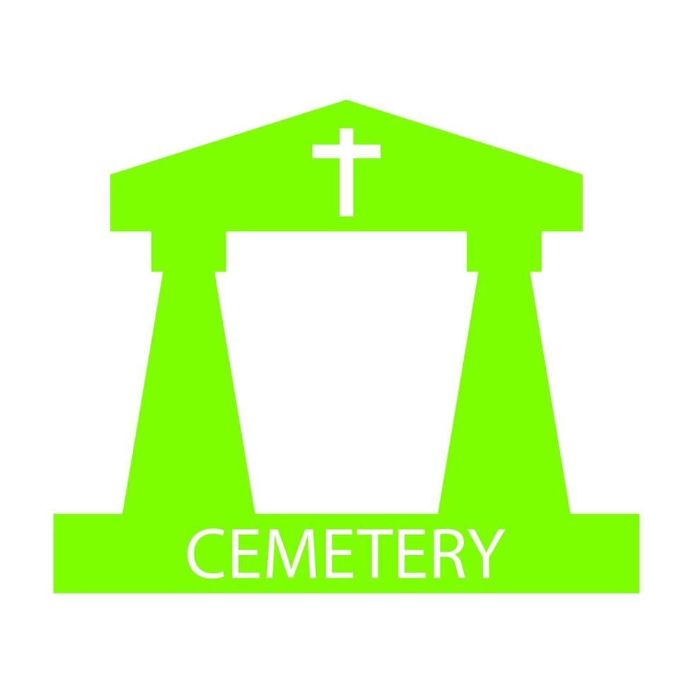 Cemetery on white background vector