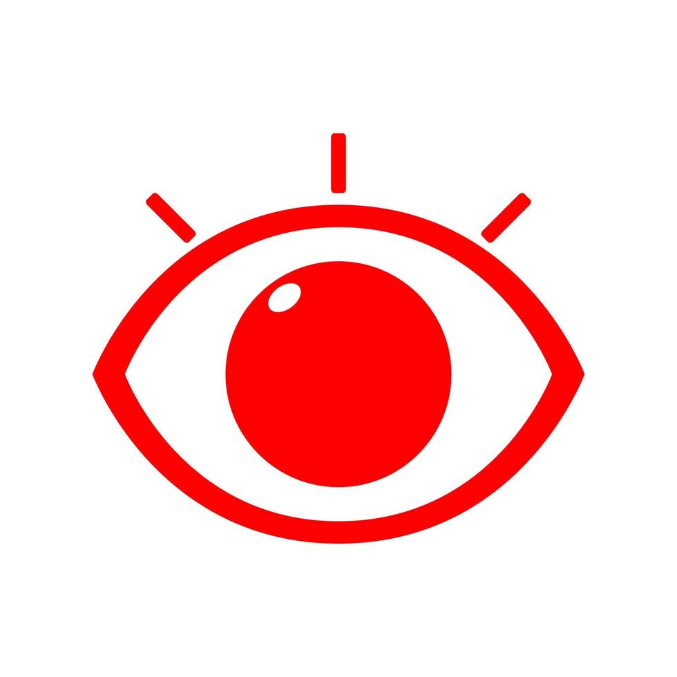 Eye on white background vector