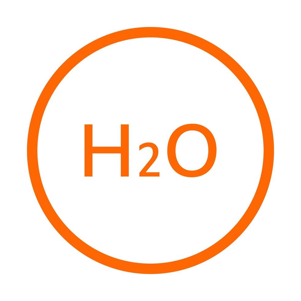 H2o on white background vector