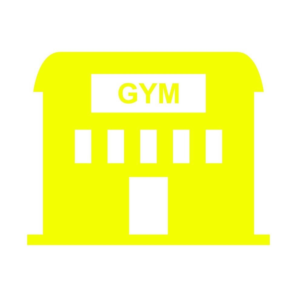 gimnasio sobre fondo blanco vector