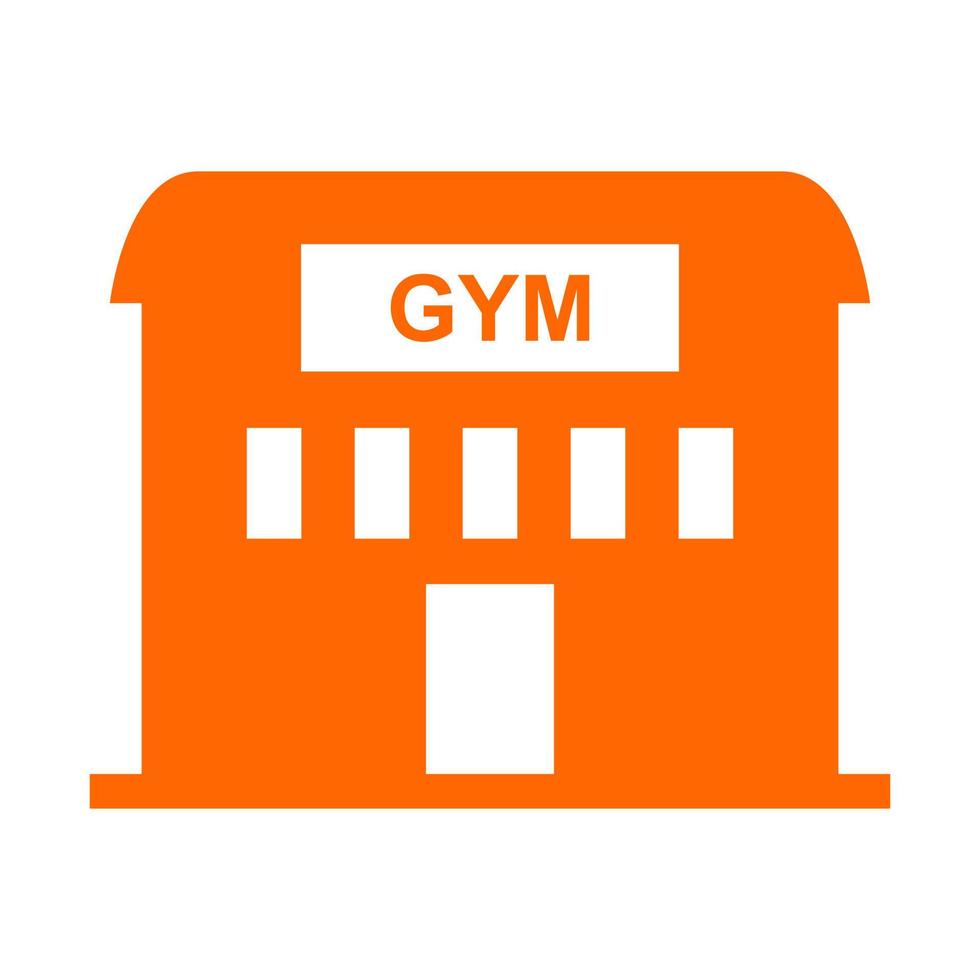 Gym on white background vector