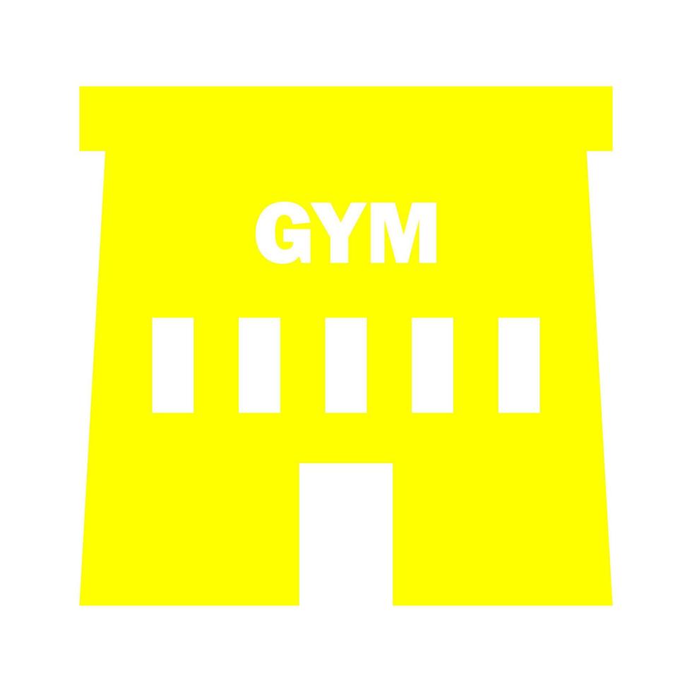 gimnasio sobre fondo blanco vector