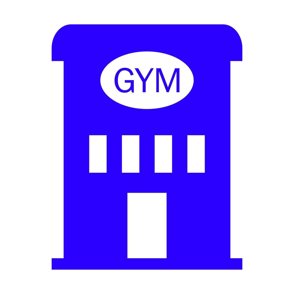 Gym on white background vector