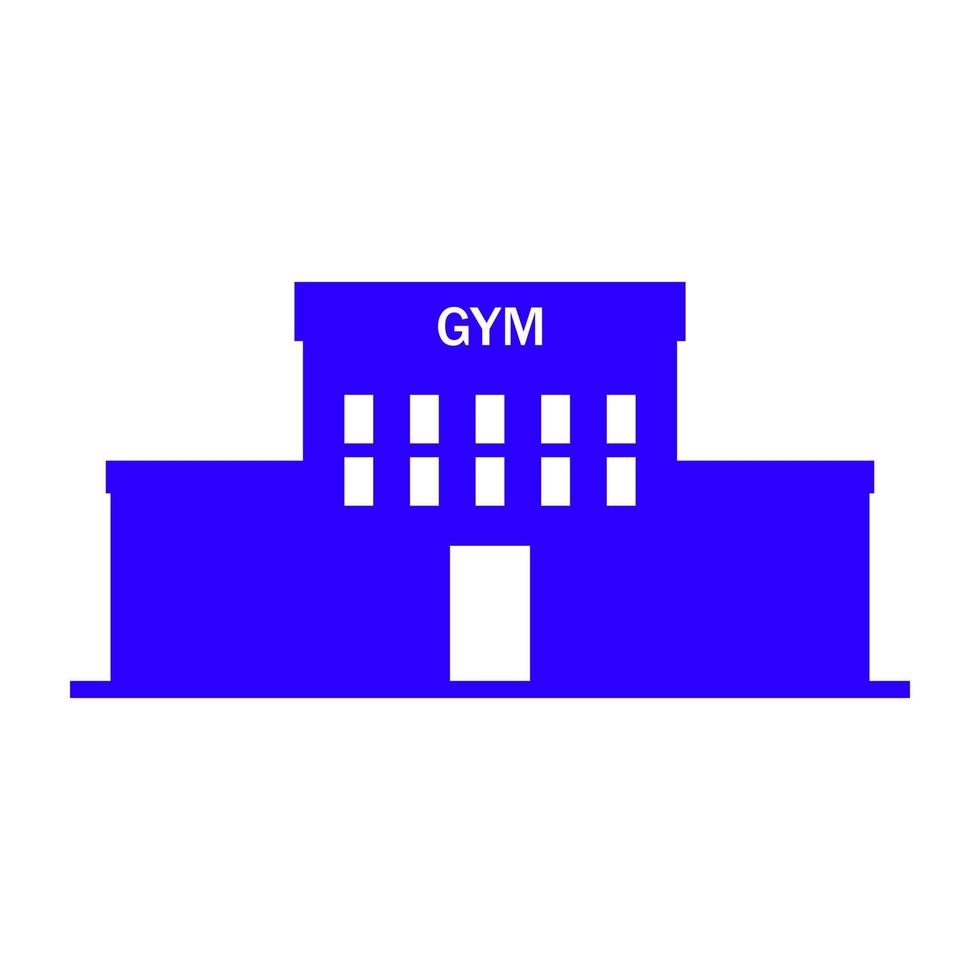 gimnasio sobre fondo blanco vector