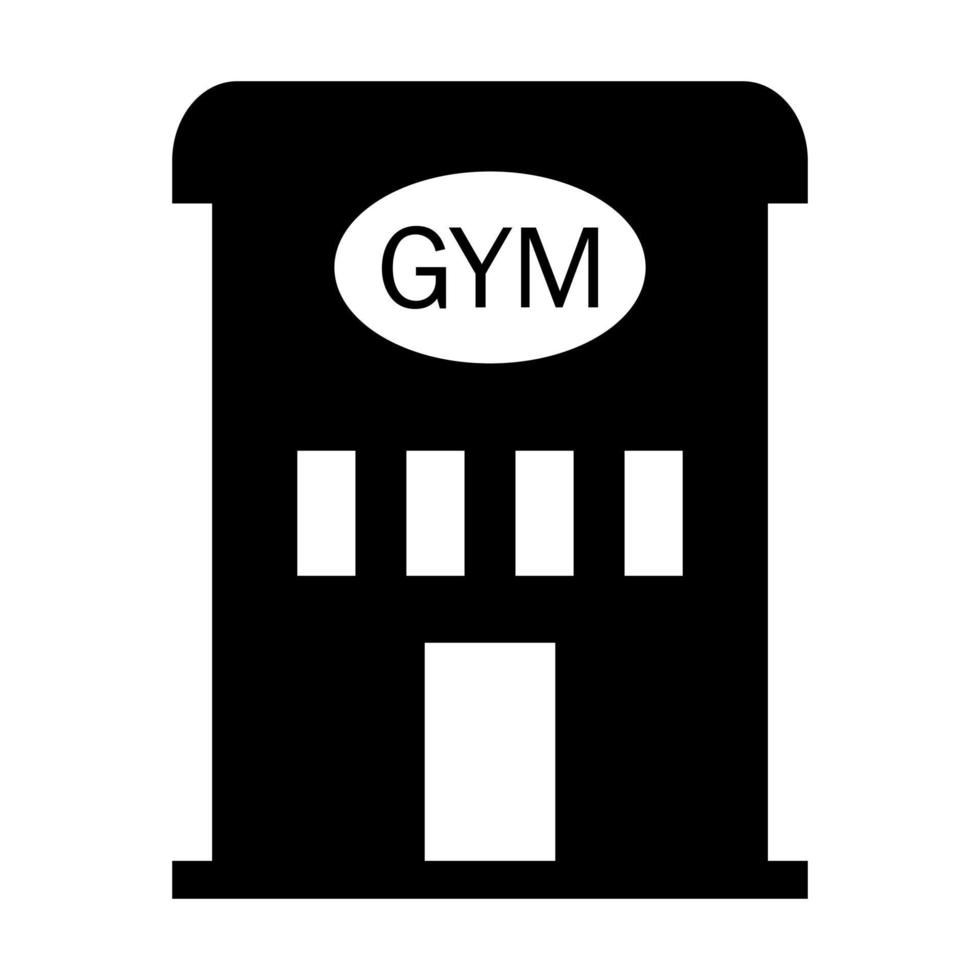 gimnasio sobre fondo blanco vector