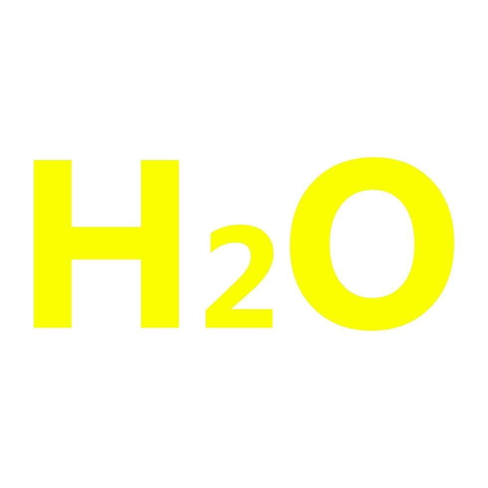 H2o on white background vector