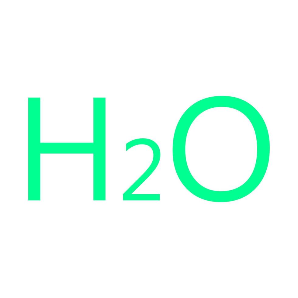 H2o on white background vector