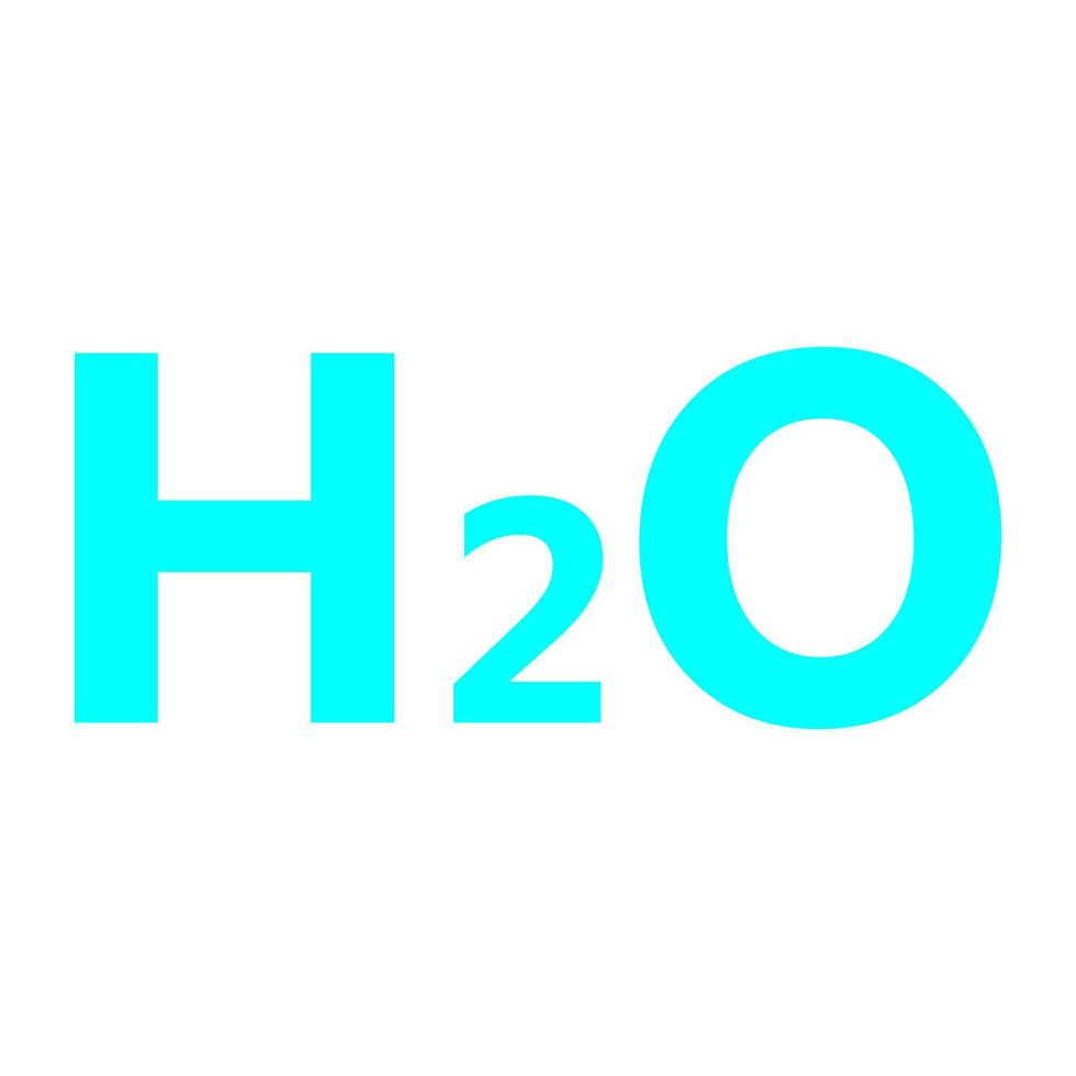 H2o on white background vector