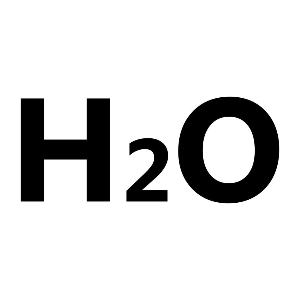H2o on white background vector