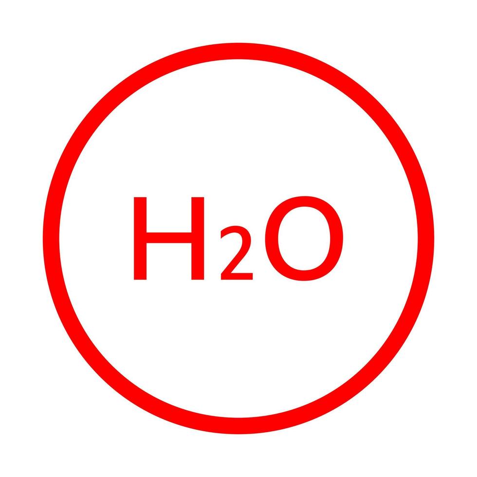 H2o on white background vector