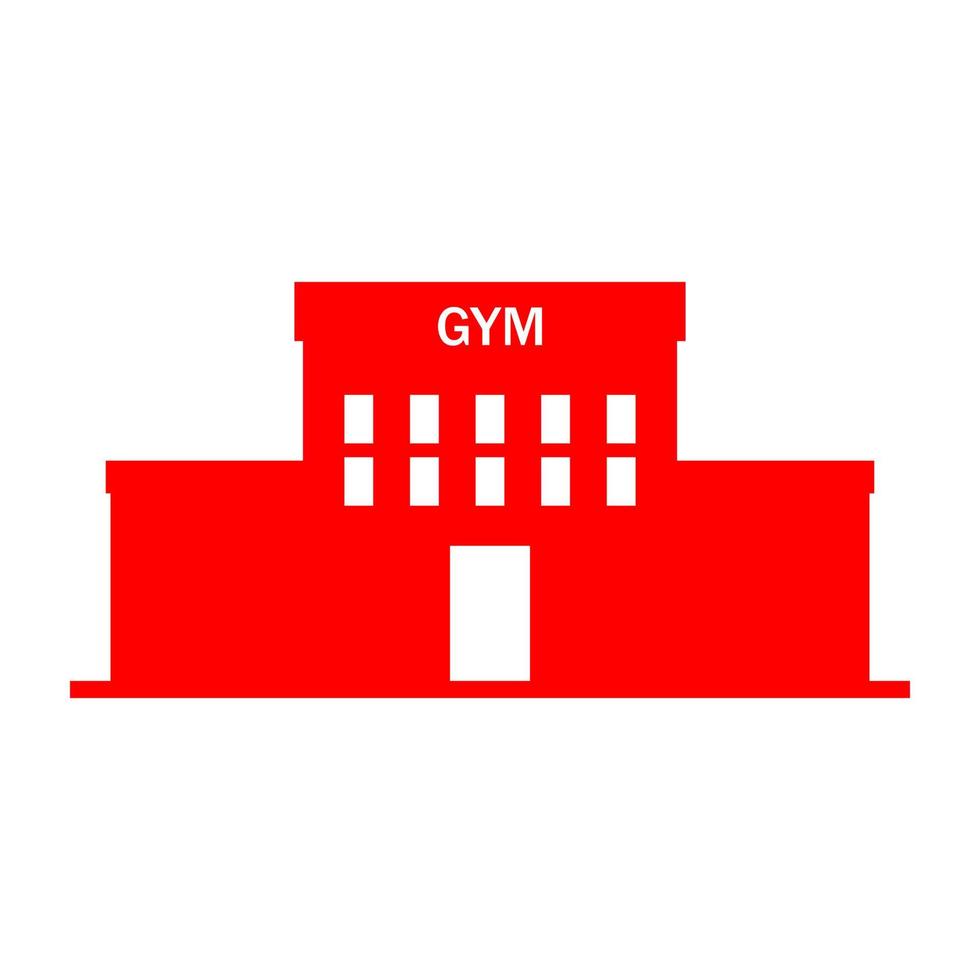 Gym on white background vector
