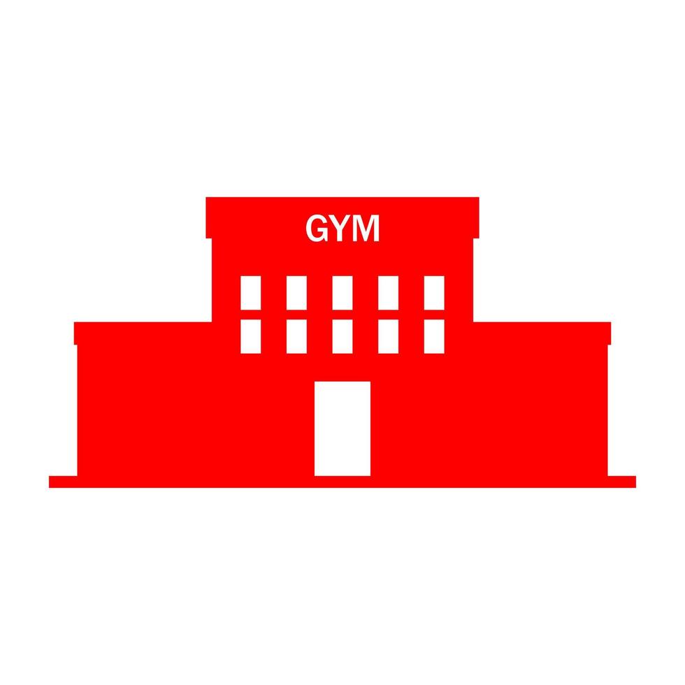 gimnasio sobre fondo blanco vector