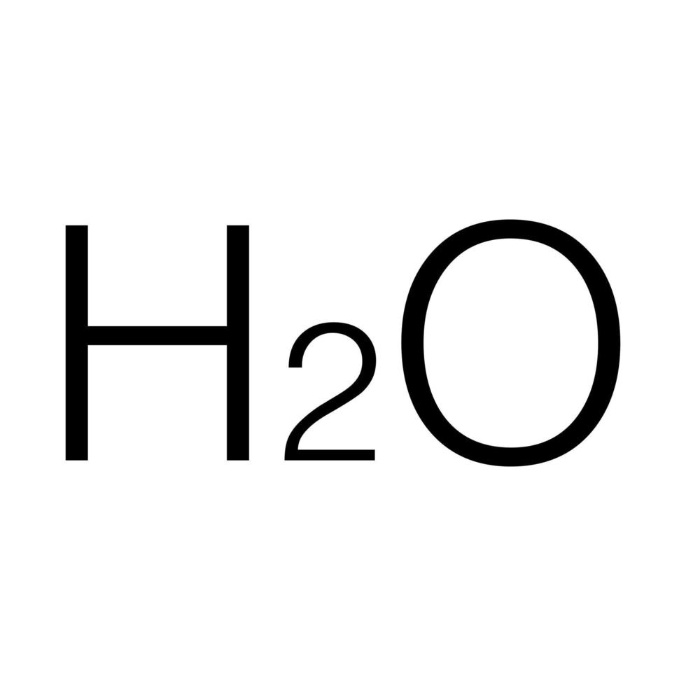 H2o on white background vector