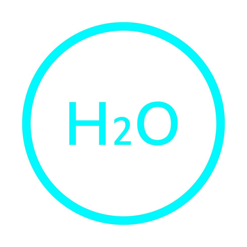 H2o on white background vector