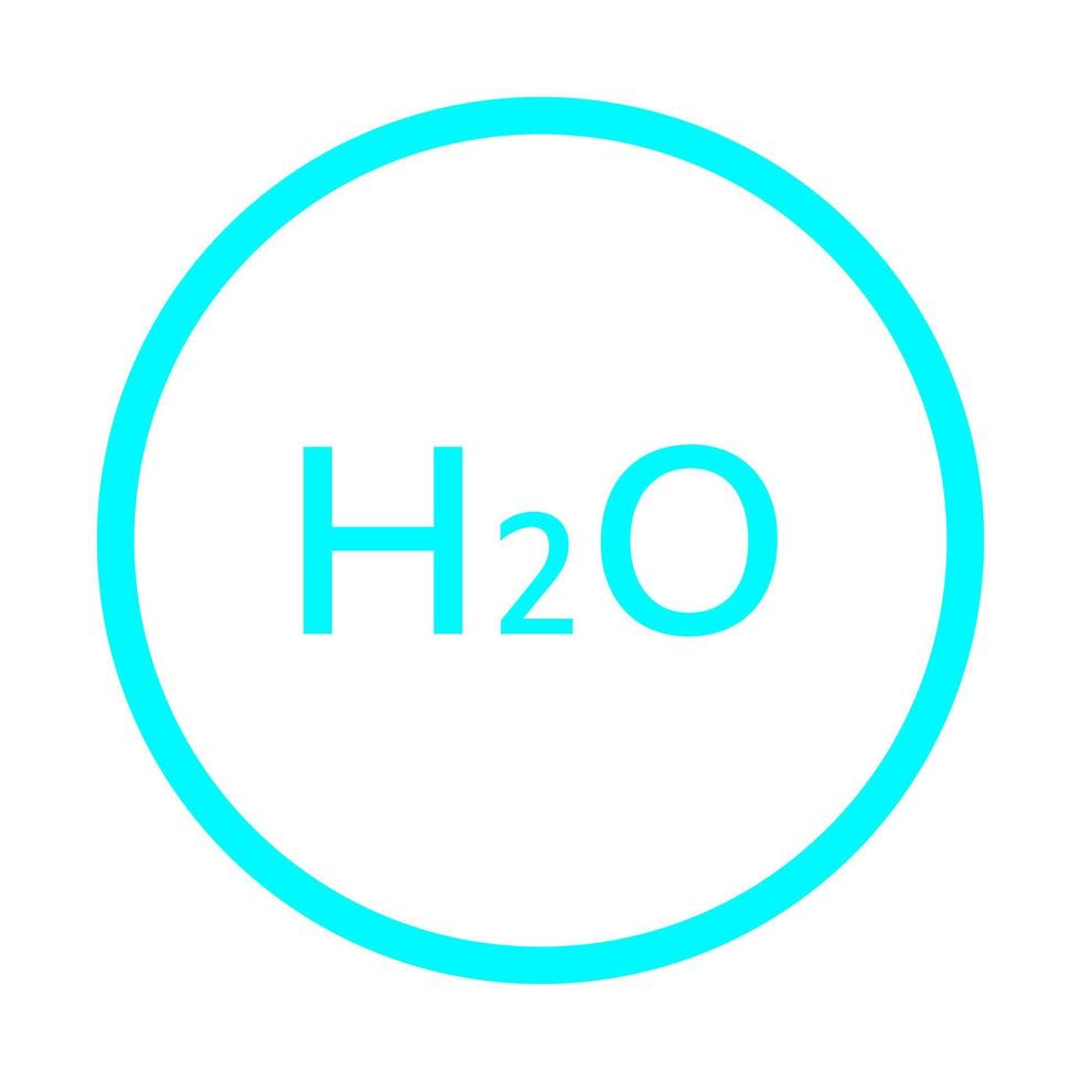 H2o on white background vector