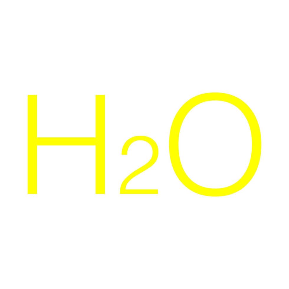 H2o on white background vector