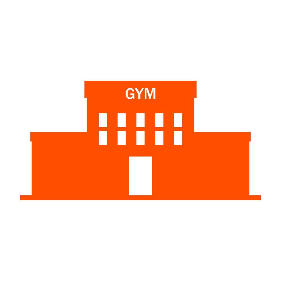 Gym on white background vector