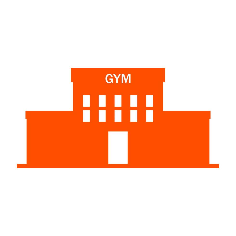 gimnasio sobre fondo blanco vector