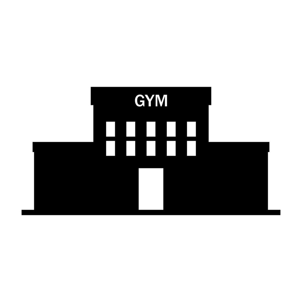 Gym on white background vector