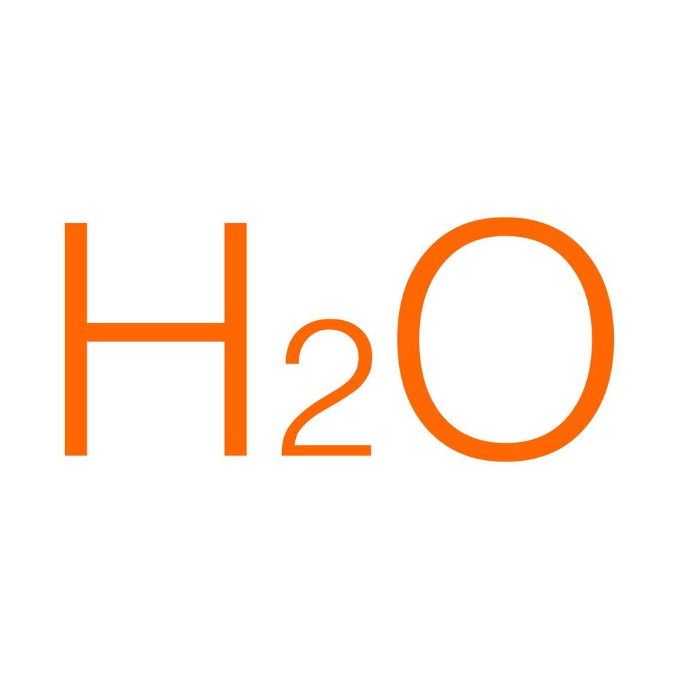 H2o on white background vector