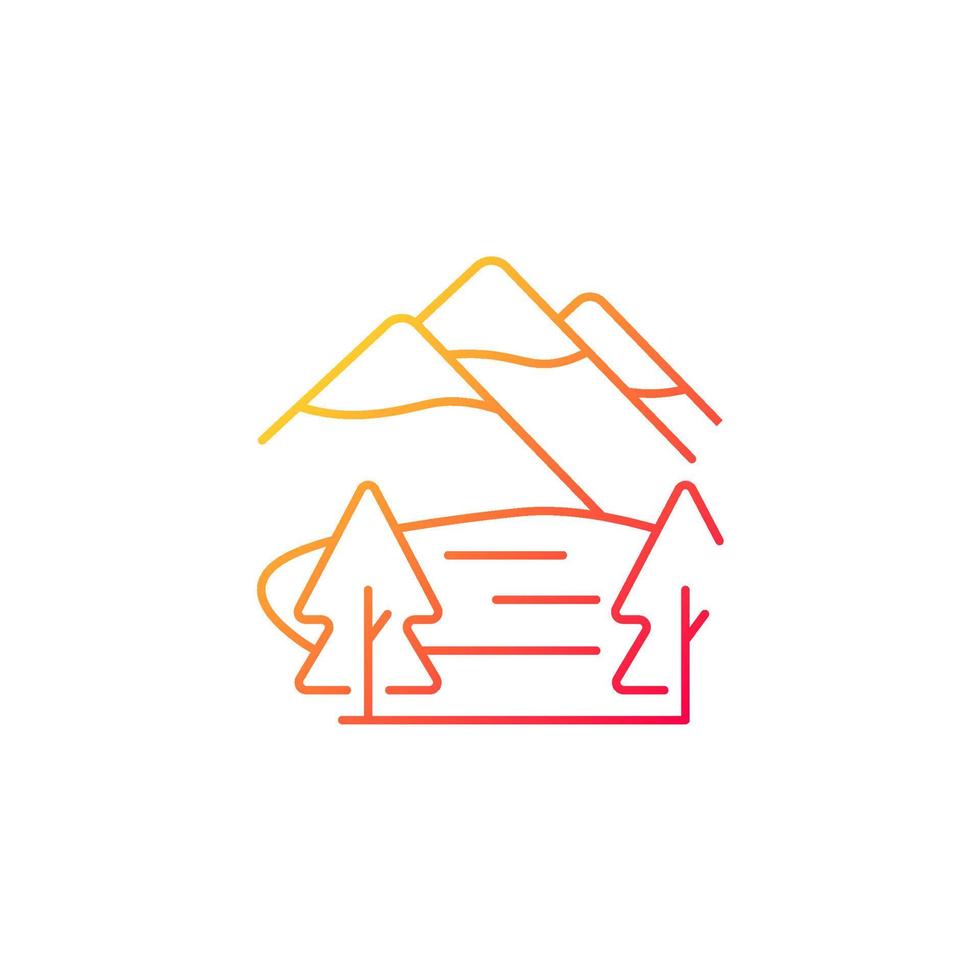 Shey-phoksundo national park gradient linear vector icon