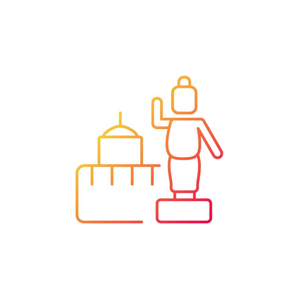 Lumbini gradient linear vector icon
