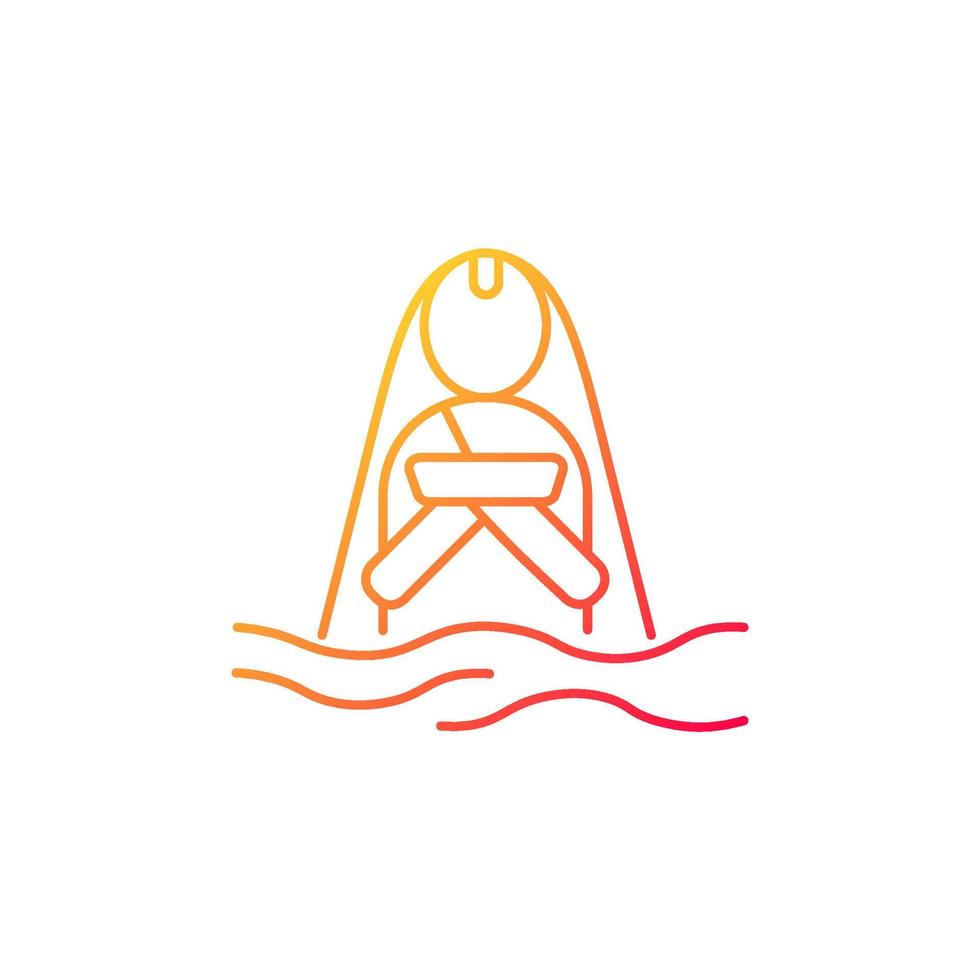 Chhath Puja ancient festival gradient linear vector icon
