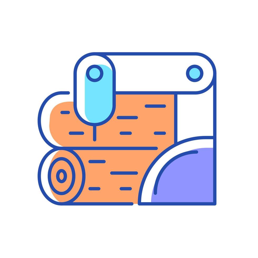 Wood processing RGB color icon vector
