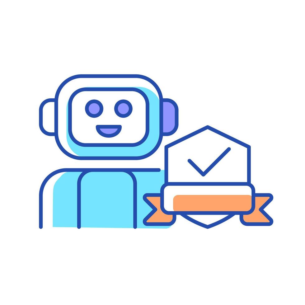 Security robot RGB color icon 4841368 Vector Art at Vecteezy