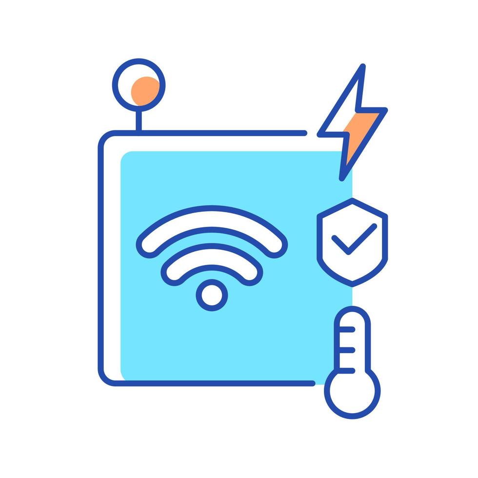 icono de color rgb de sensores iot vector