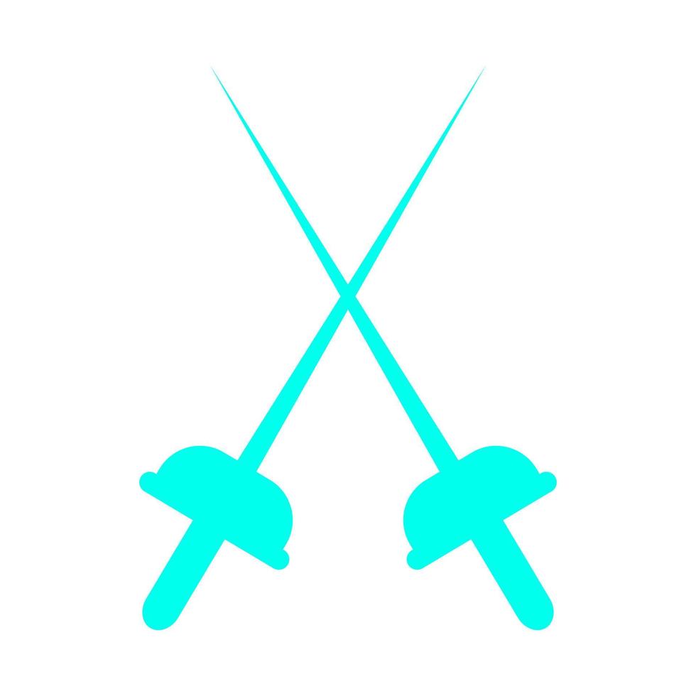 Fencing on white background vector