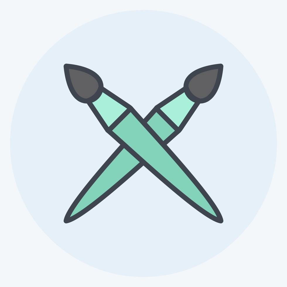 Icon Brushes - Color Mate Style- Simple illustration, Good for Prints , Announcements, Etc vector