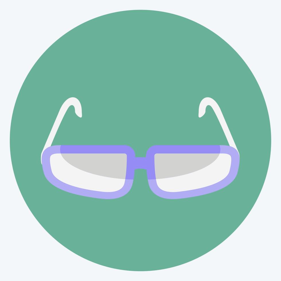 Glasses Icon in trendy flat style isolated on soft blue background vector