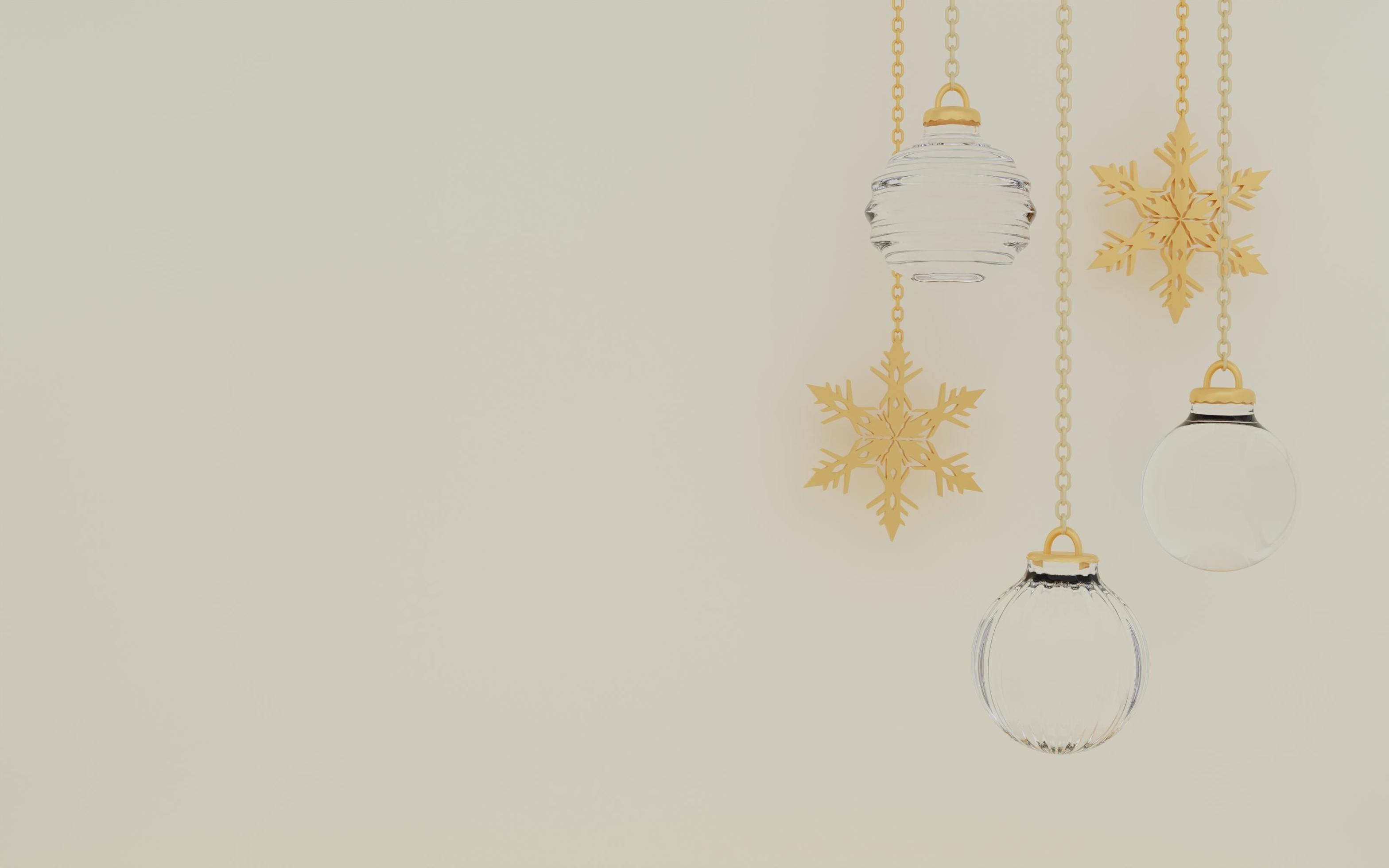 3d rendering of gold merry christmas on yellow background with ornament