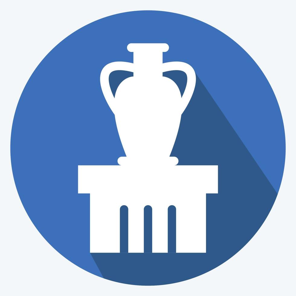 Icon Vase Exhibit - Long Shadow Style- Simple illustration, Good for Prints , Announcements, Etc vector