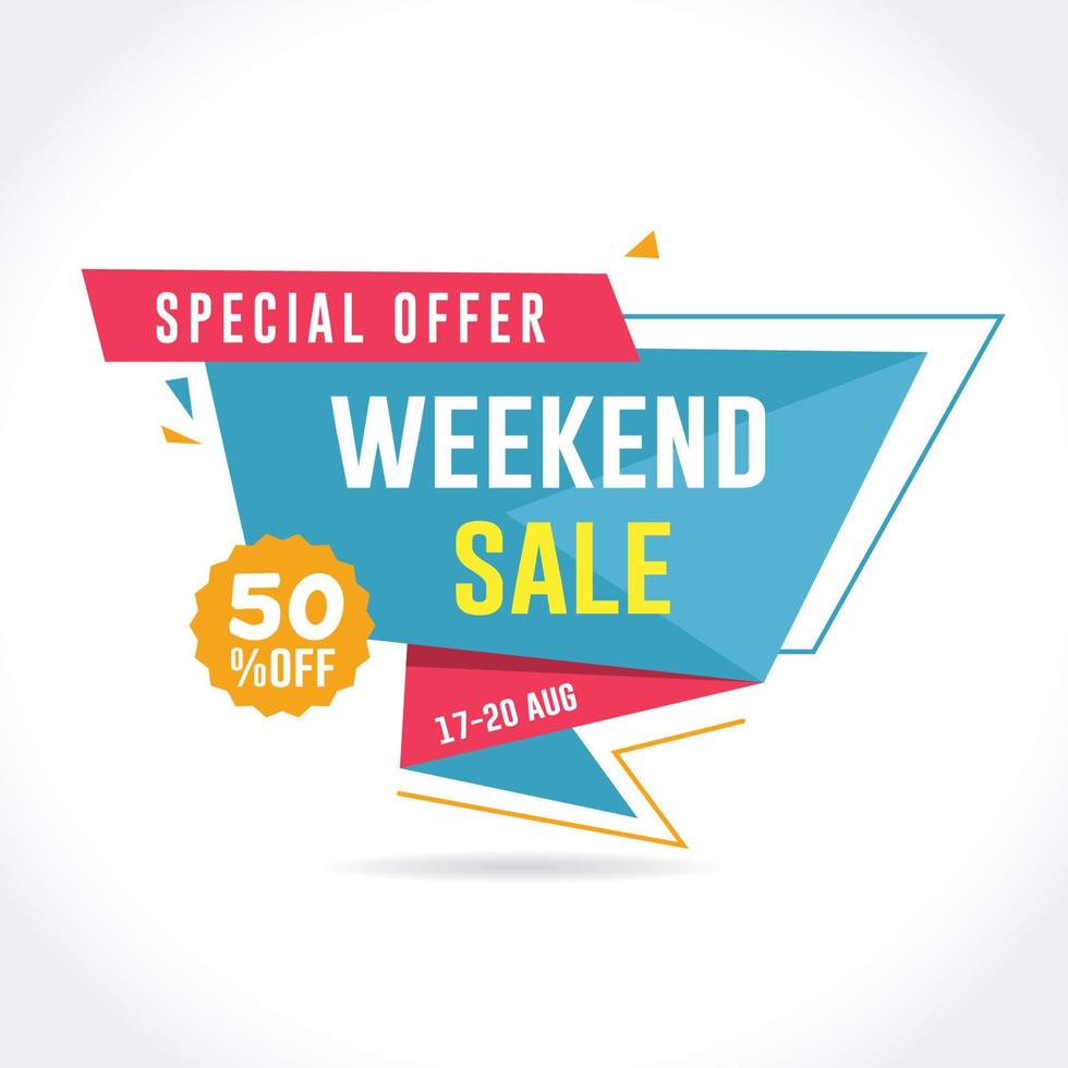 Weekend Sale Banner vector