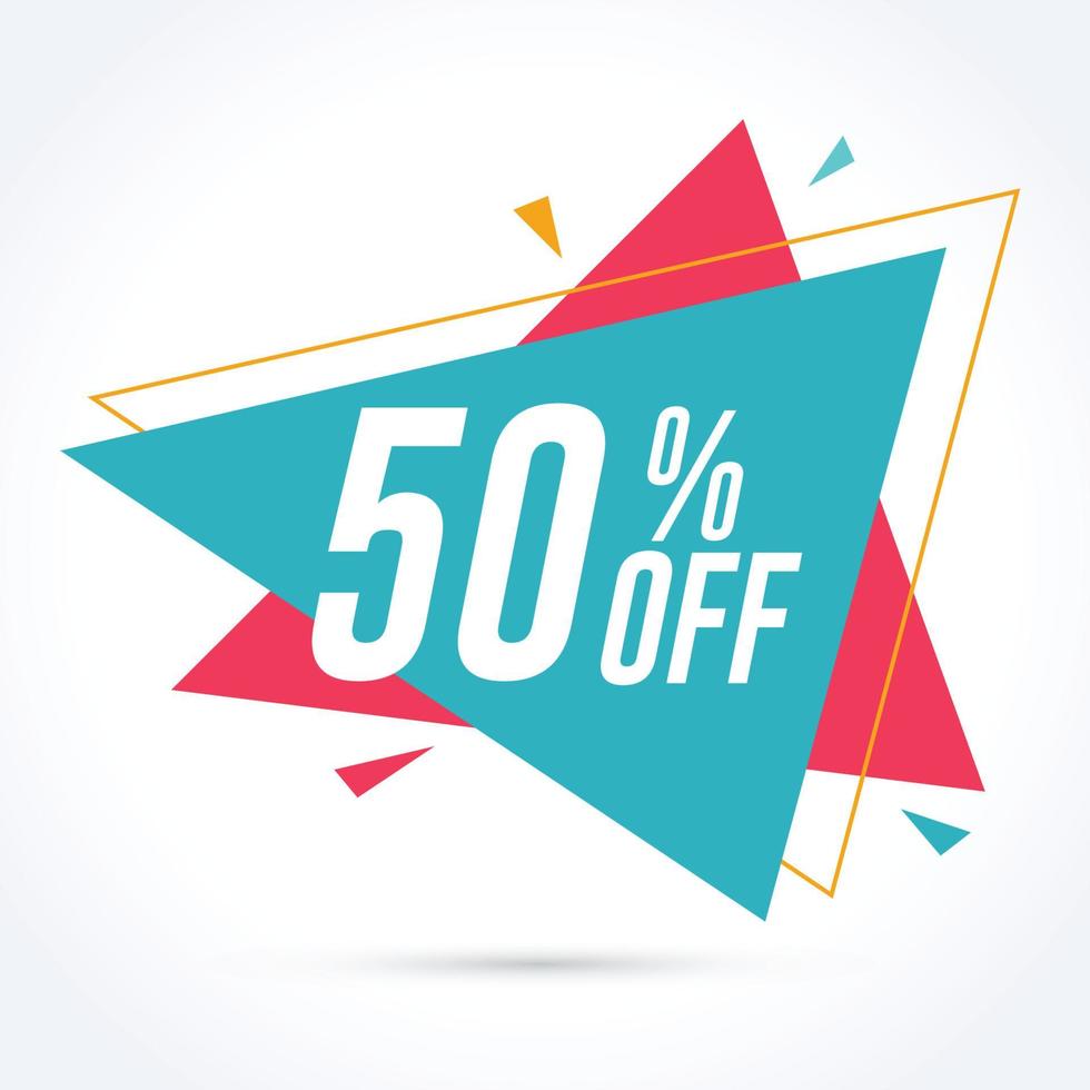 50 percent off discount and sale promotion banner vector