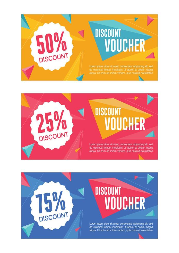 Discount Voucher Template vector