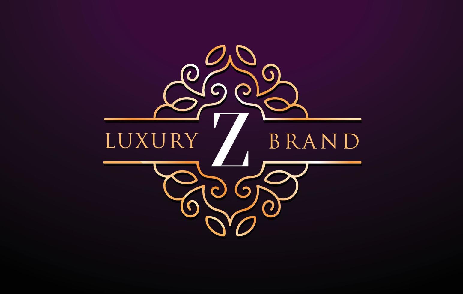 Z Letter Logo Luxury.Royal Monogram Design vector