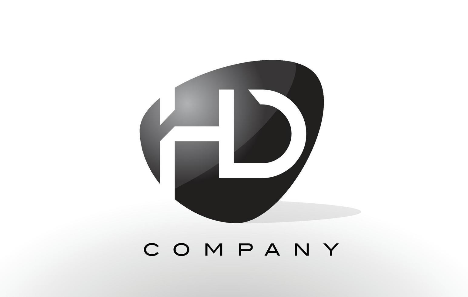 logotipo de HD. vector de diseño de letra.