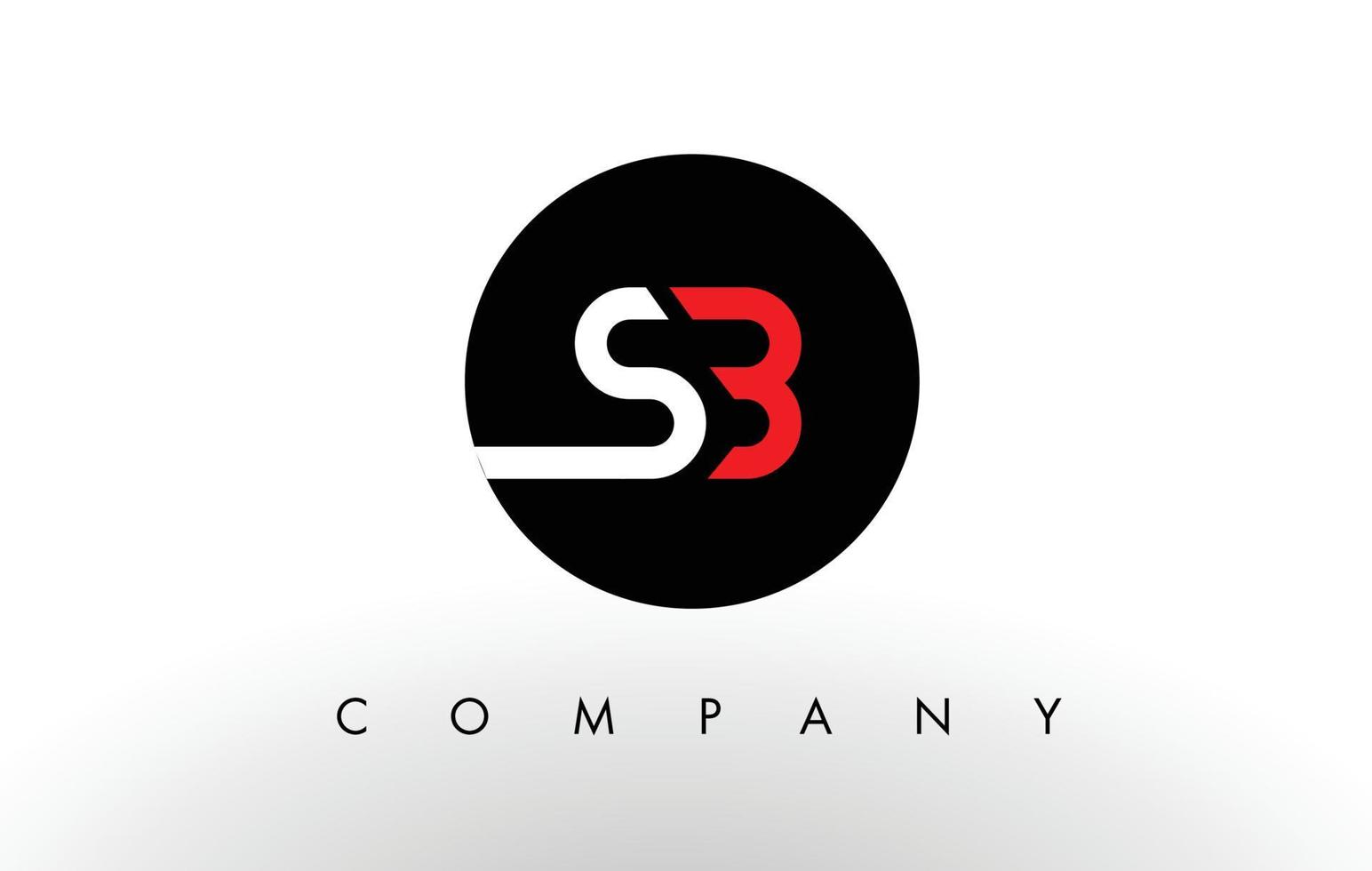 logotipo de sb. vector de diseño de letra.