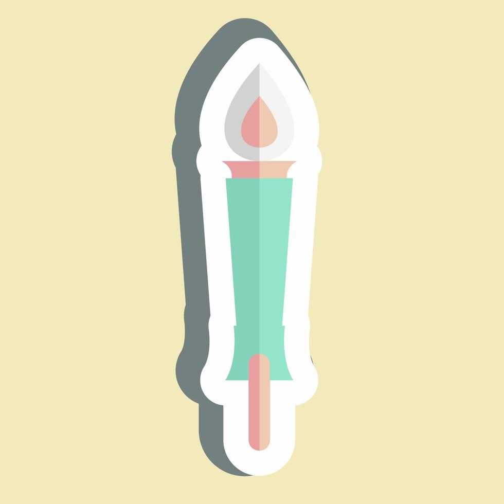Sticker Museum Torch - Simple illustration, Good for Prints , Announcements, Etc vector