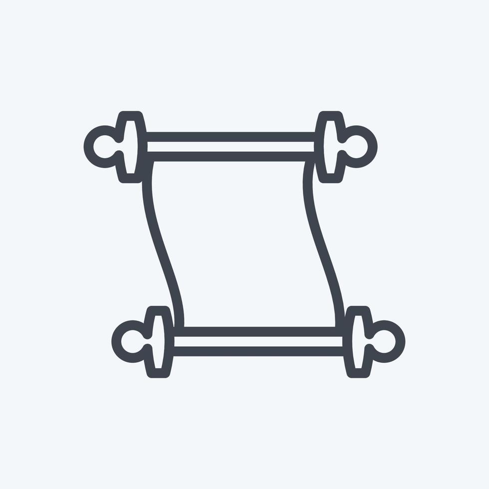 Icon Scroll of Paper - Line Style- Simple illustration, Good for Prints , Announcements, Etc vector