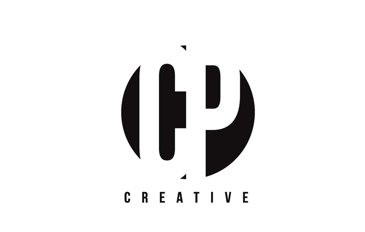 CP C P White Letter Logo Design with Circle Background. vector