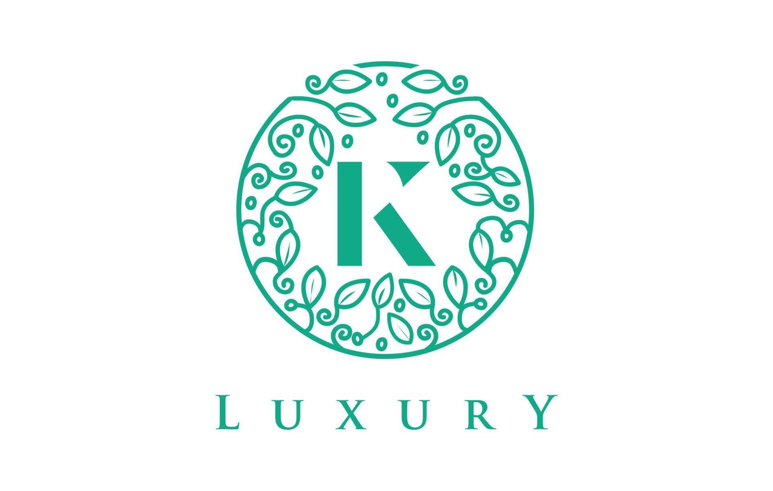 logotipo de la letra k logo de lujo de cosméticos de belleza. vector