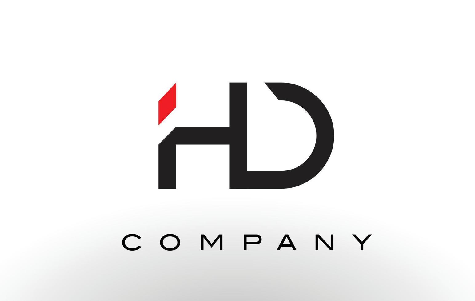 logotipo de HD. vector de diseño de letra.