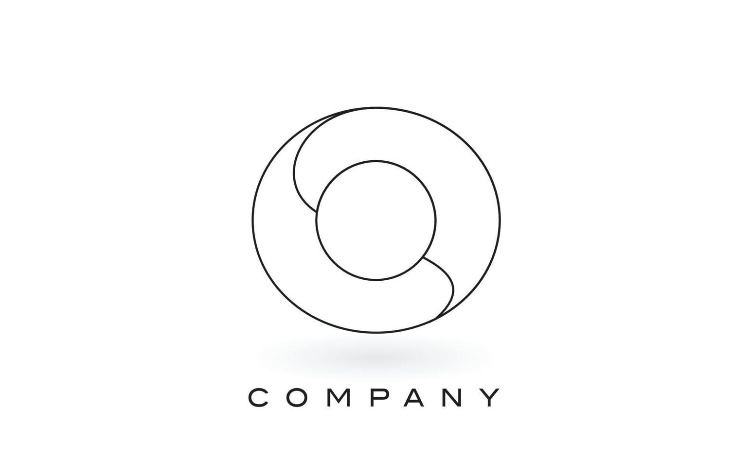 O Monogram Letter Logo With Thin Black Monogram Outline Contour. Modern Trendy Letter Design Vector. vector